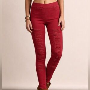 Umgee Distressed Pull On Pants